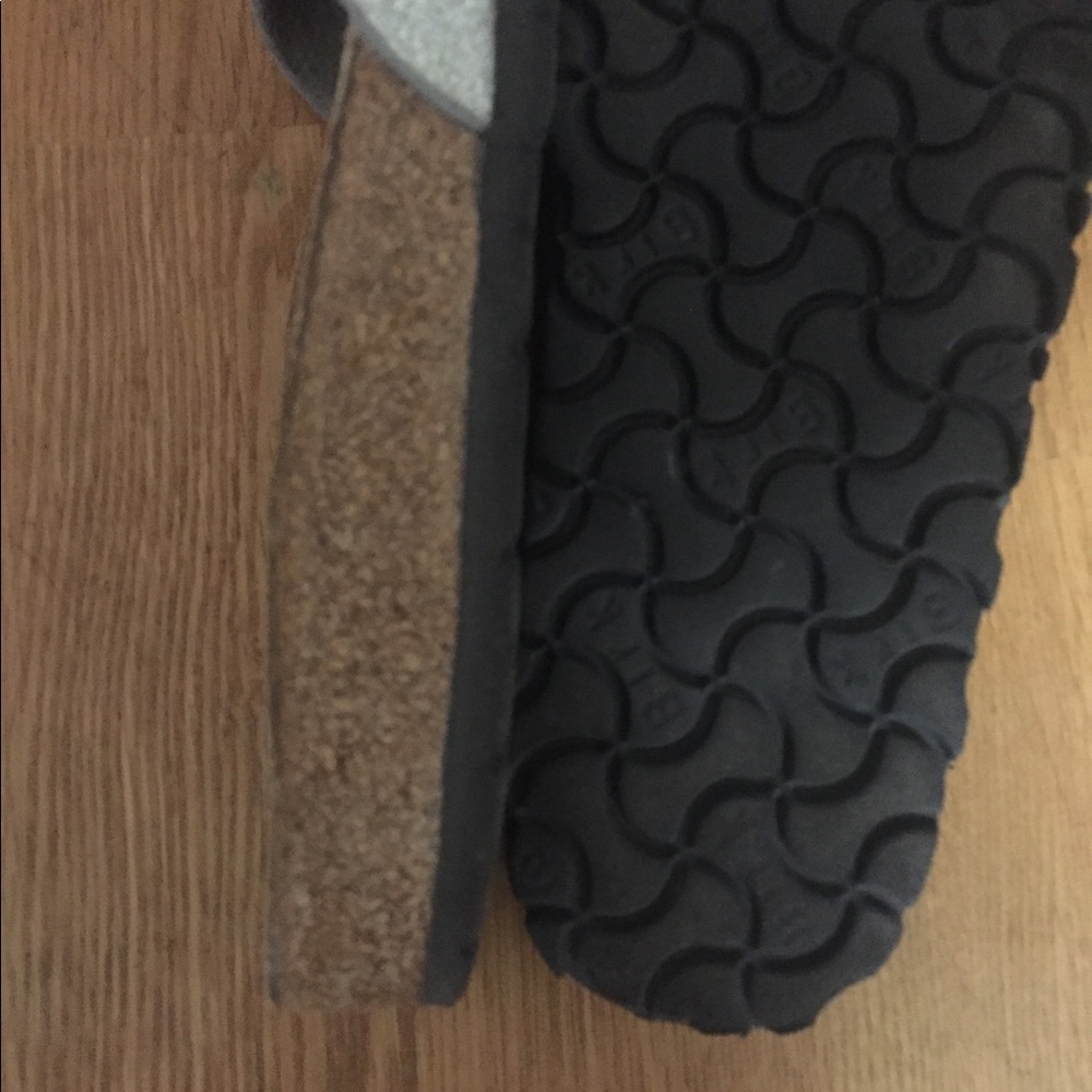 Birkenstock Madrid Silver Glitter Slide Sandals Gem